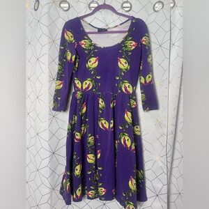 ULTRA RARE Venus Fly Trap Swing Dress PinUp Couture Size M